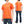 Whitesvill Plain T-shirt with Rib Side Panels Men's Heavyweight Short Sleeve Tee WV78930 159 Orange
