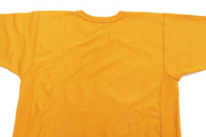 Whitesvill Plain T-shirt with Rib Side Panels Men's Heavyweight Short Sleeve Tee WV78930 156 Gold