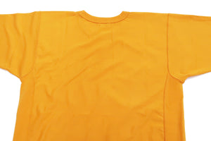 Whitesvill Plain T-shirt with Rib Side Panels Men's Heavyweight Short Sleeve Tee WV78930 156 Gold
