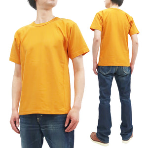Whitesvill Plain T-shirt with Rib Side Panels Men's Heavyweight Short Sleeve Tee WV78930 156 Gold