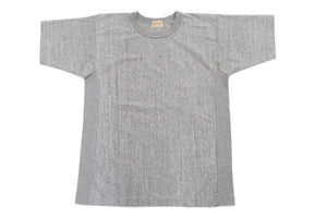 Whitesvill Plain T-shirt with Rib Side Panels Men's Heavyweight Short Sleeve Tee WV78930 113 Heather-Gray