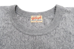 Whitesvill Plain T-shirt with Rib Side Panels Men's Heavyweight Short Sleeve Tee WV78930 113 Heather-Gray