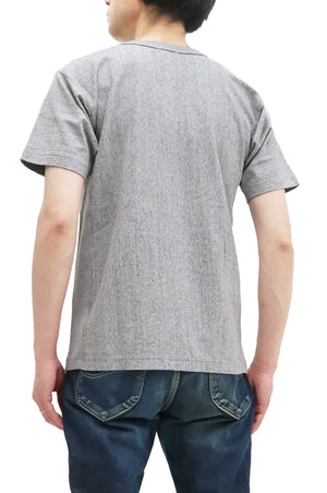 Whitesvill Plain T-shirt with Rib Side Panels Men's Heavyweight Short Sleeve Tee WV78930 113 Heather-Gray