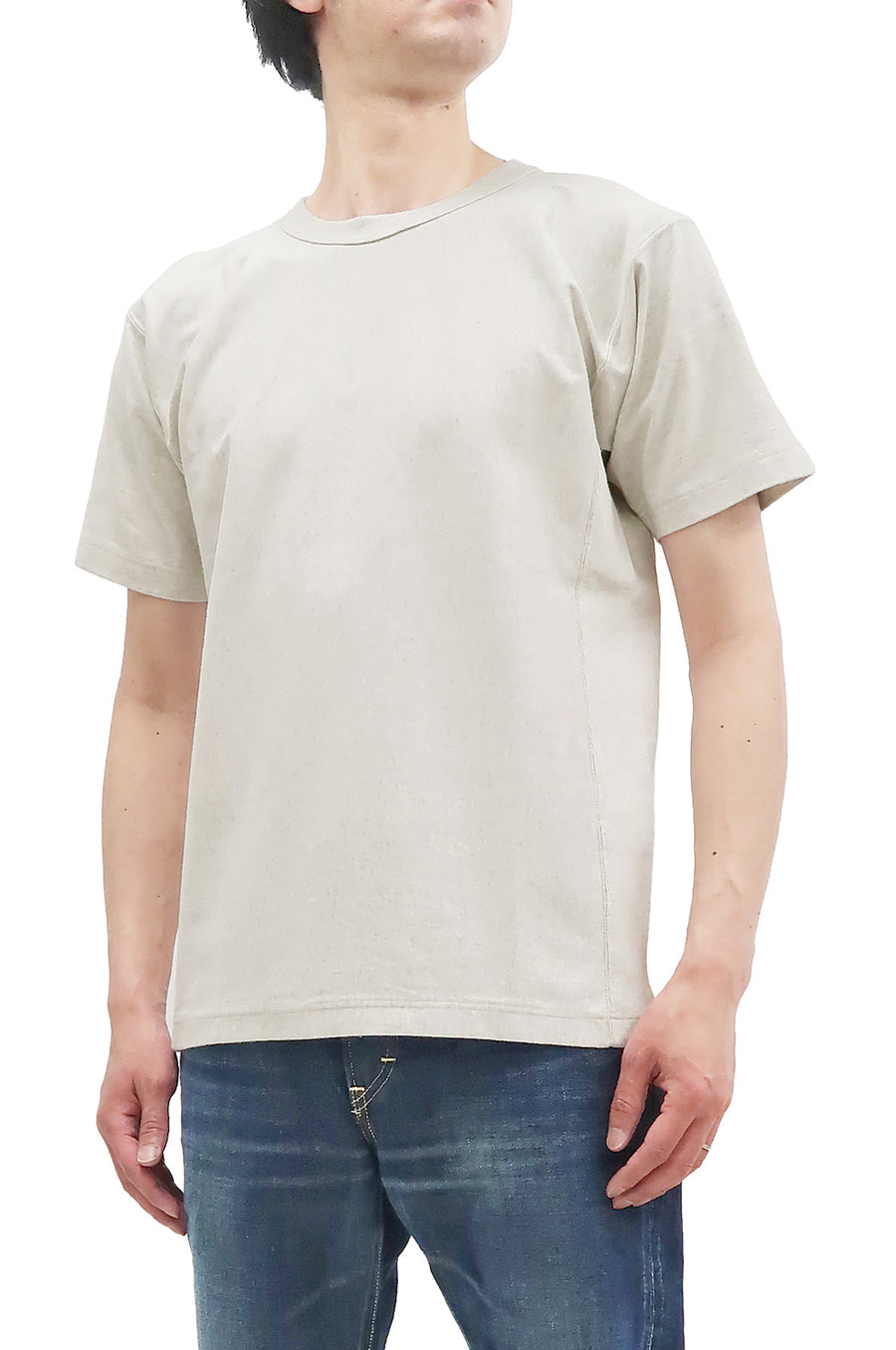 Whitesvill Plain T-shirt with Rib Side Panels Men's Heavyweight