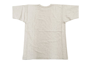 Whitesvill Plain T-shirt with Rib Side Panels Men's Heavyweight Short Sleeve Tee WV78930 131 Oatmeal