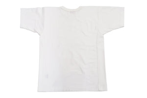 Whitesvill Plain T-shirt with Rib Side Panels Men's Heavyweight Short Sleeve Tee WV78930 105 Off-White