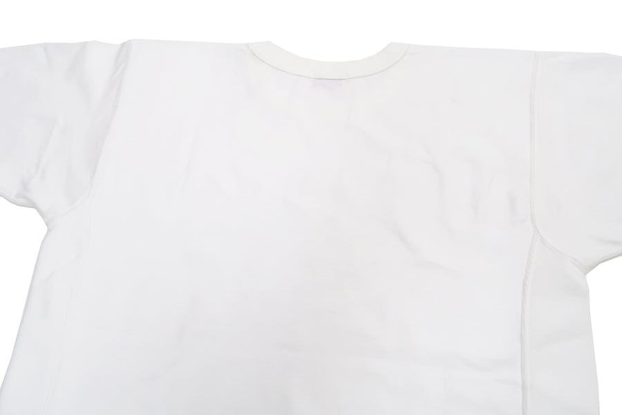 Whitesvill Plain T-shirt with Rib Side Panels Men's Heavyweight Short Sleeve Tee WV78930 105 Off-White