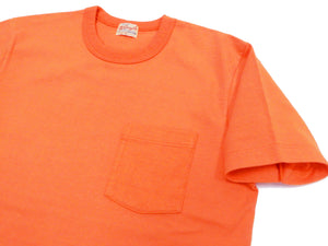 Whitesvill T-Shirt Men's Plain Pocket T Shirt Heavyweight Short Sleeve Tee WV78932 159 Orange