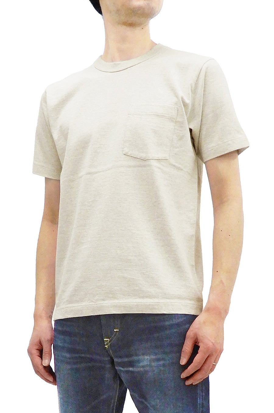 Whitesvill T-Shirt Men's Plain Pocket T Shirt Heavyweight Short